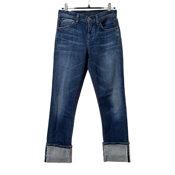 Citizens of Humanity Mandy High Waist Retro Slim Jeans Size 24 Blue Rolled Cuffs - Picture 1 of 10